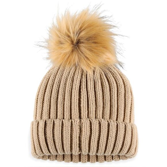 WEAR by Erin Andrews Natural Arizona Cardinals Neutral Cuffed Knit Hat with Pom